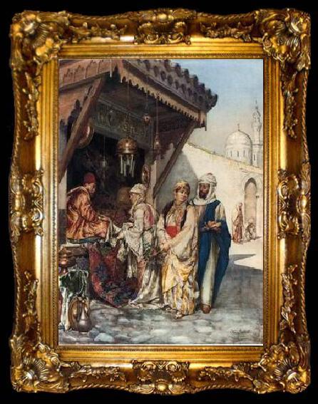 framed  unknow artist Arab or Arabic people and life. Orientalism oil paintings 596, ta009-2